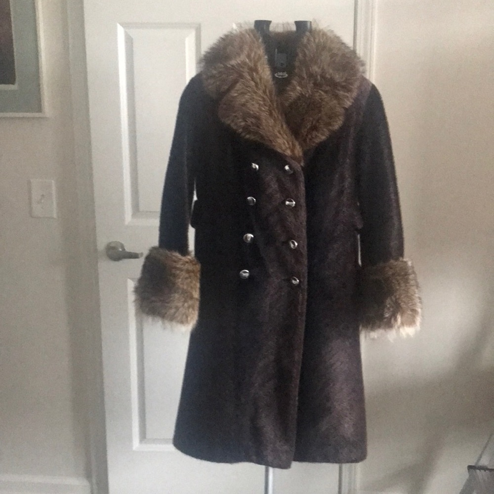 Vintage Faux long fur coat Russell Taylor super warm sl damage to inside…